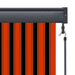 Rolgordijn Oranje en Bruin 180 x 250 cm Stof en Aluminium
