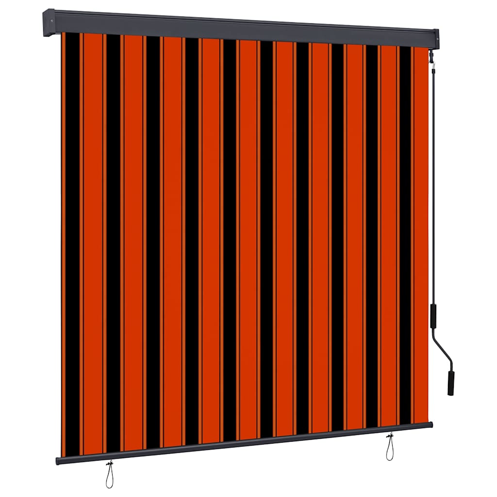 Rolgordijn Oranje en Bruin 180 x 250 cm Stof en Aluminium