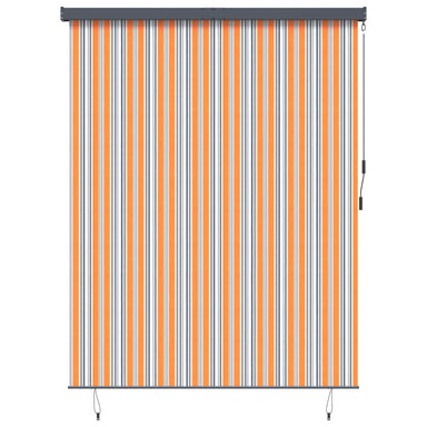 Rolgordijn Geel en Blauw 200 x 250 cm Stof en Aluminium