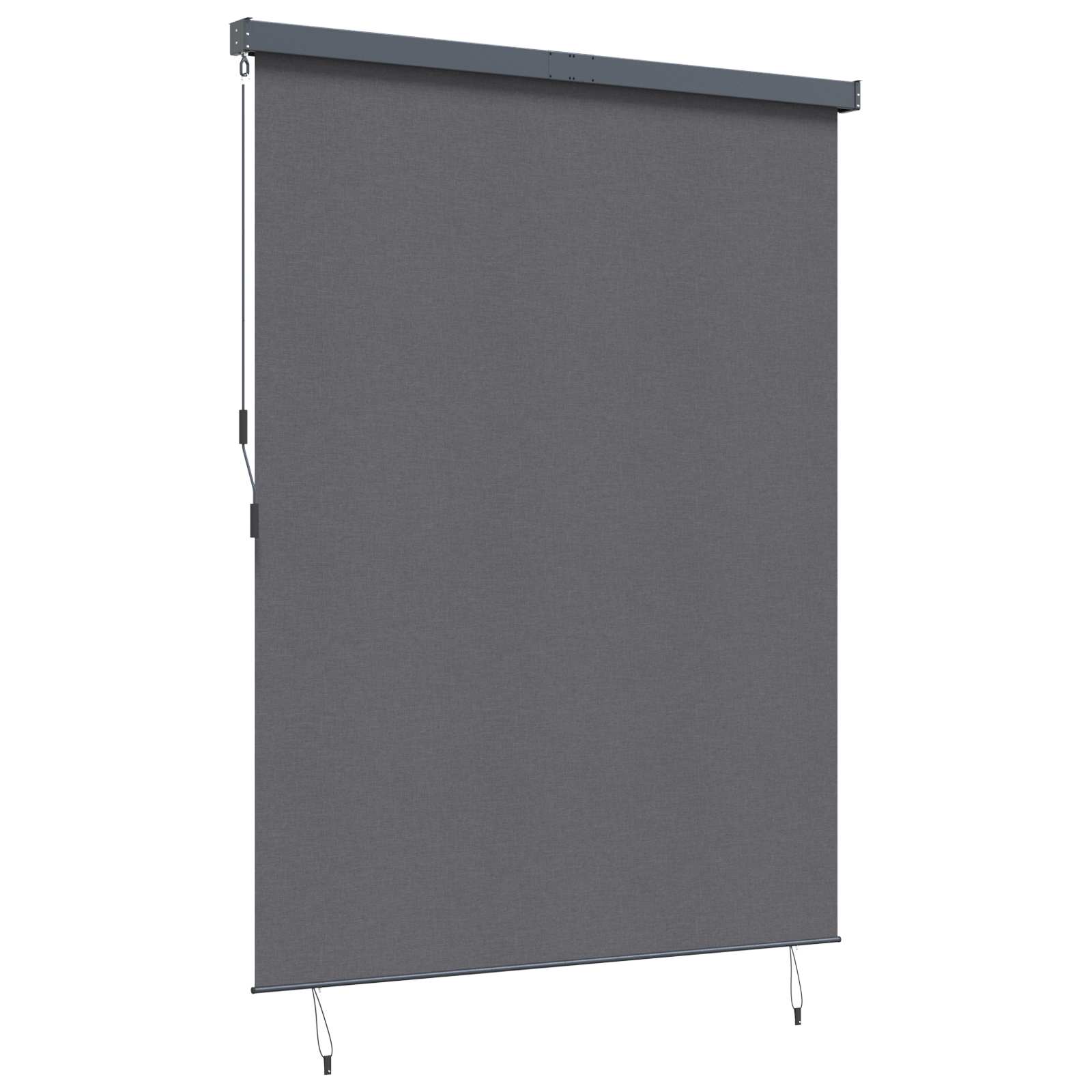 Rolgordijn Antracietkleurig 200 x 250 cm Stof en Aluminium