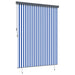 Rolgordijn Blauw en Wit 200 x 250 cm Stof en Aluminium