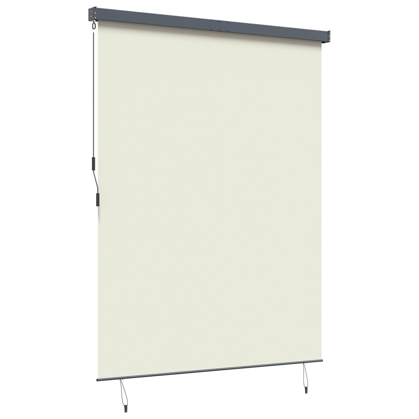 Rolgordijn Crèmekleurig 220 x 250 cm Stof en Aluminium