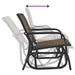 Schuifstoel voor tuin 61x76x87 cm textileen staal bruin