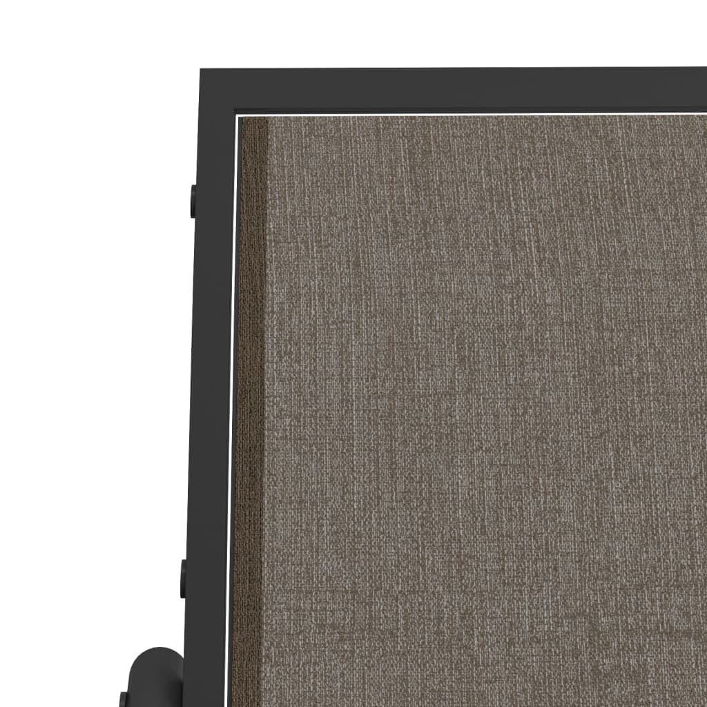 Schuifstoel voor tuin 61x76x87 cm textileen staal bruin