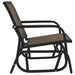 Schuifstoelen voor tuin 2 st 61x76x87 cm textileen staal bruin