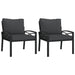 Tuinstoelen Met Grijze Kussens 2 St 68X76X79 Cm Staal Grijs