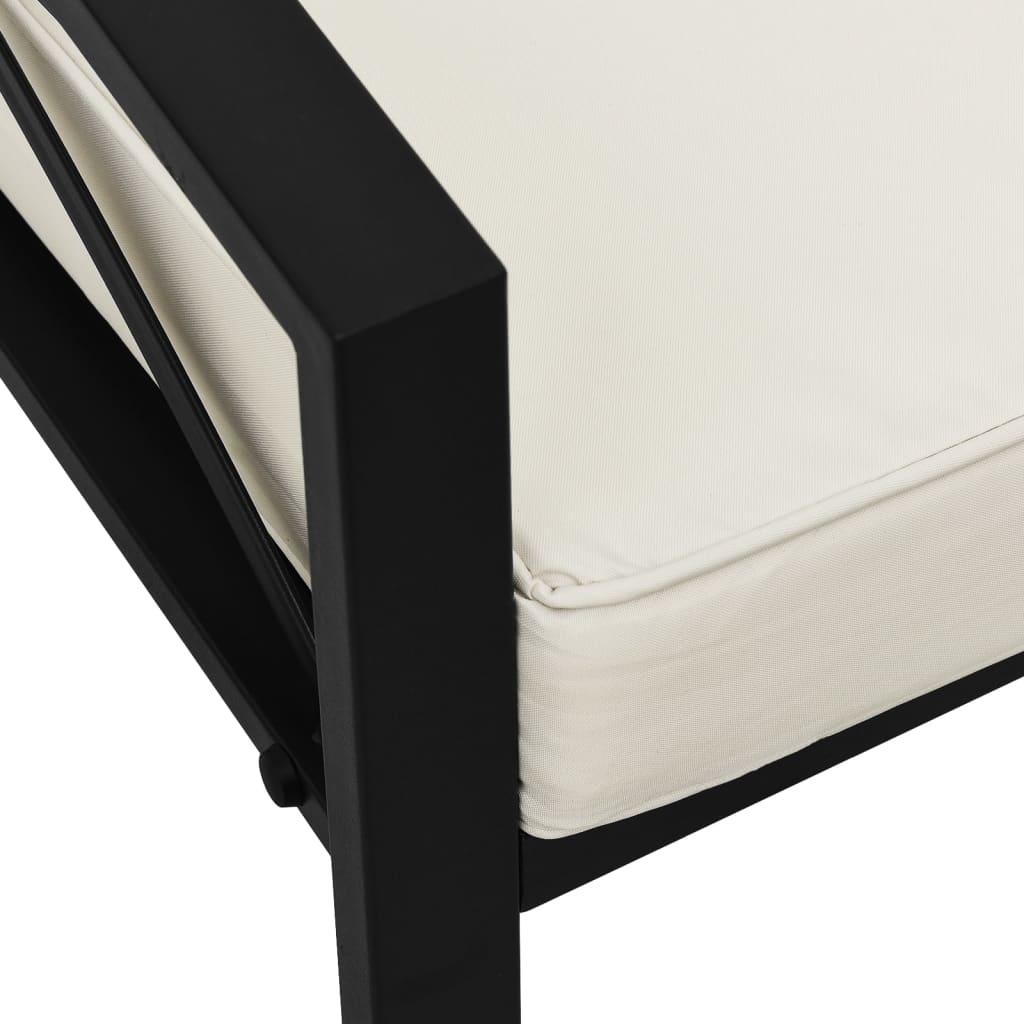 Tuinstoel Met Zandkleurige Kussens 68X76X79 Cm Staal 1