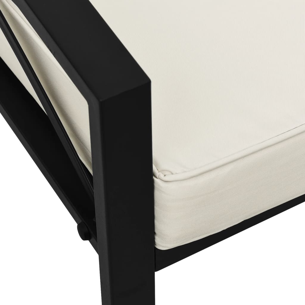 Tuinstoelen Met Zandkleurige Kussens 2 St 68X76X79 Cm Staal