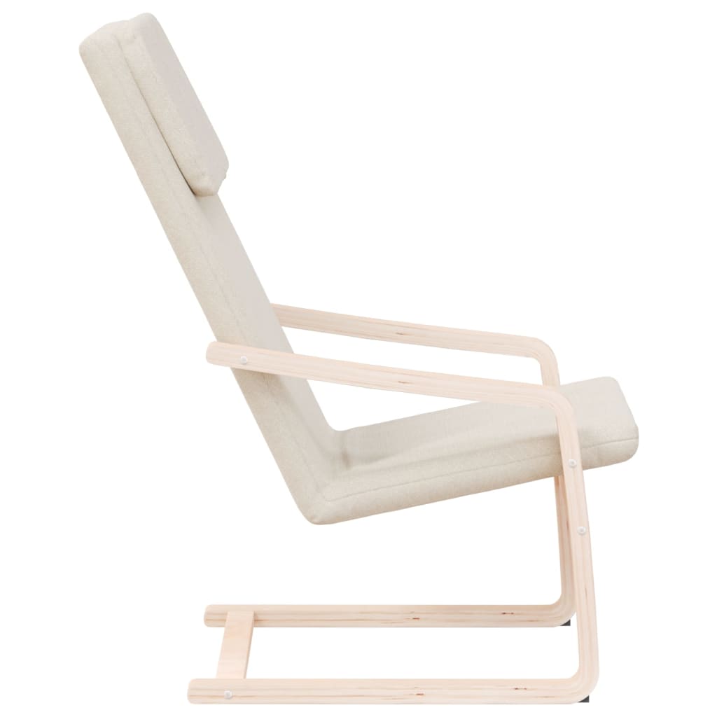 Relaxstoel stof crèmekleurig