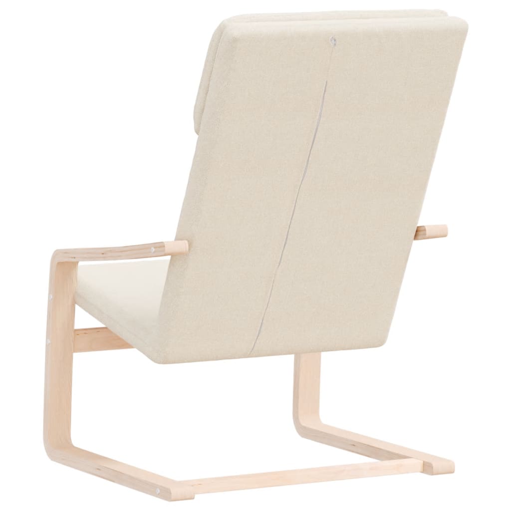 Relaxstoel stof crèmekleurig