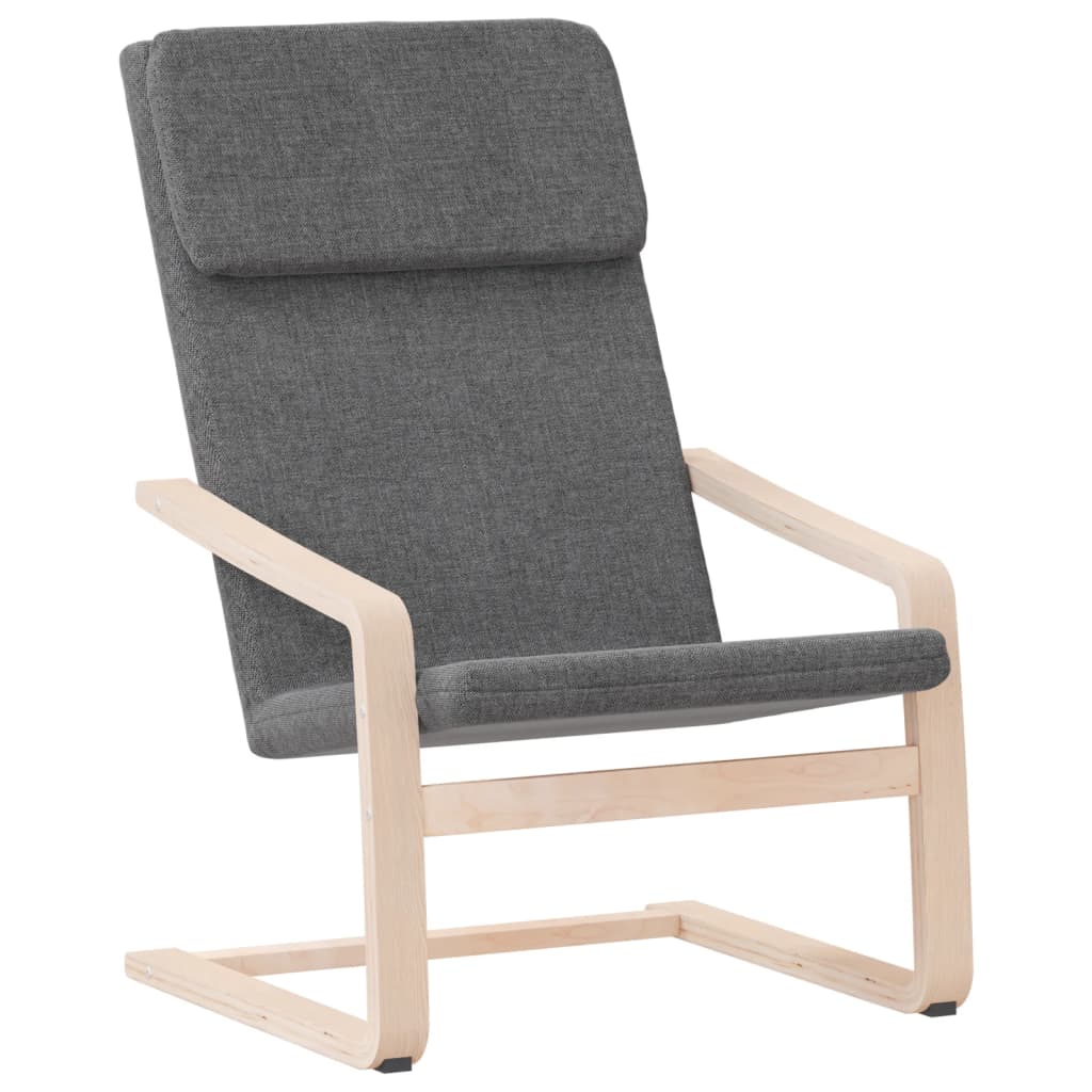 Relaxstoel stof donkergrijs