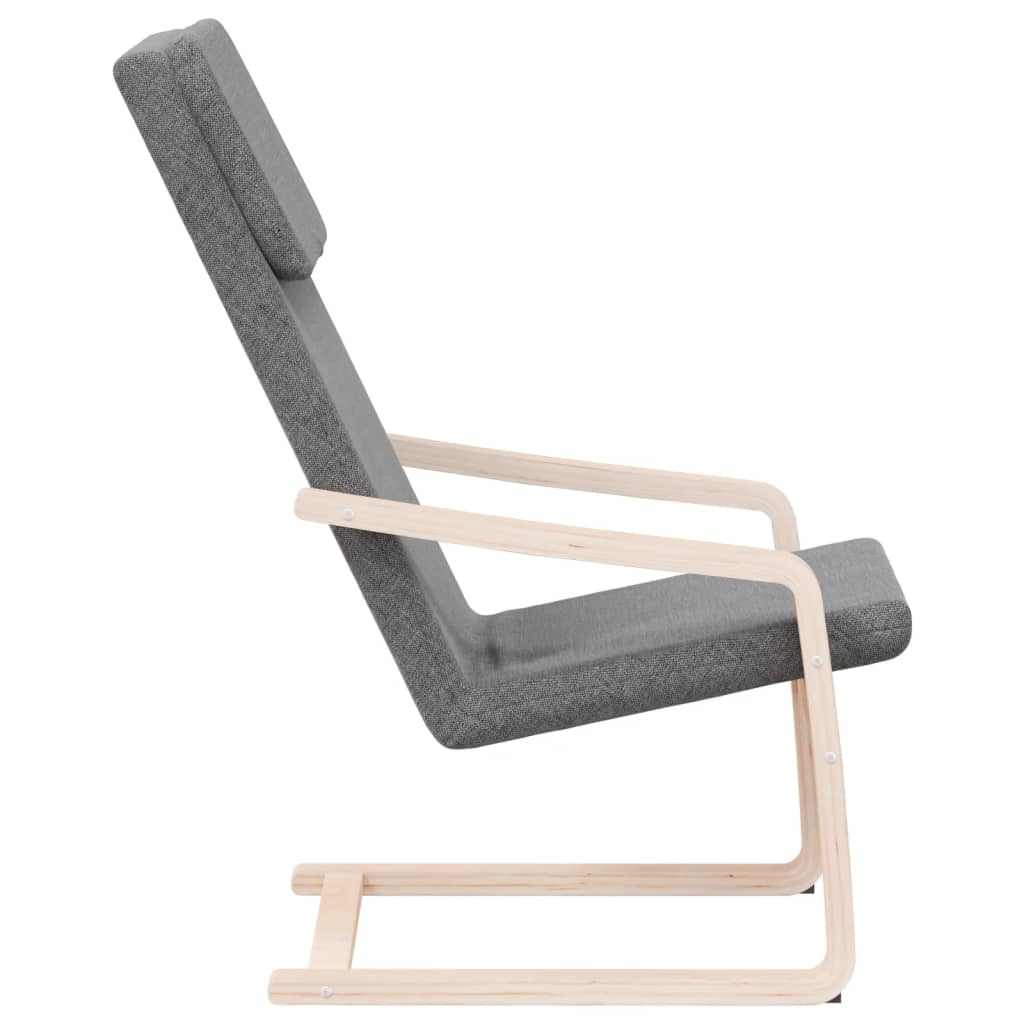Relaxstoel stof donkergrijs