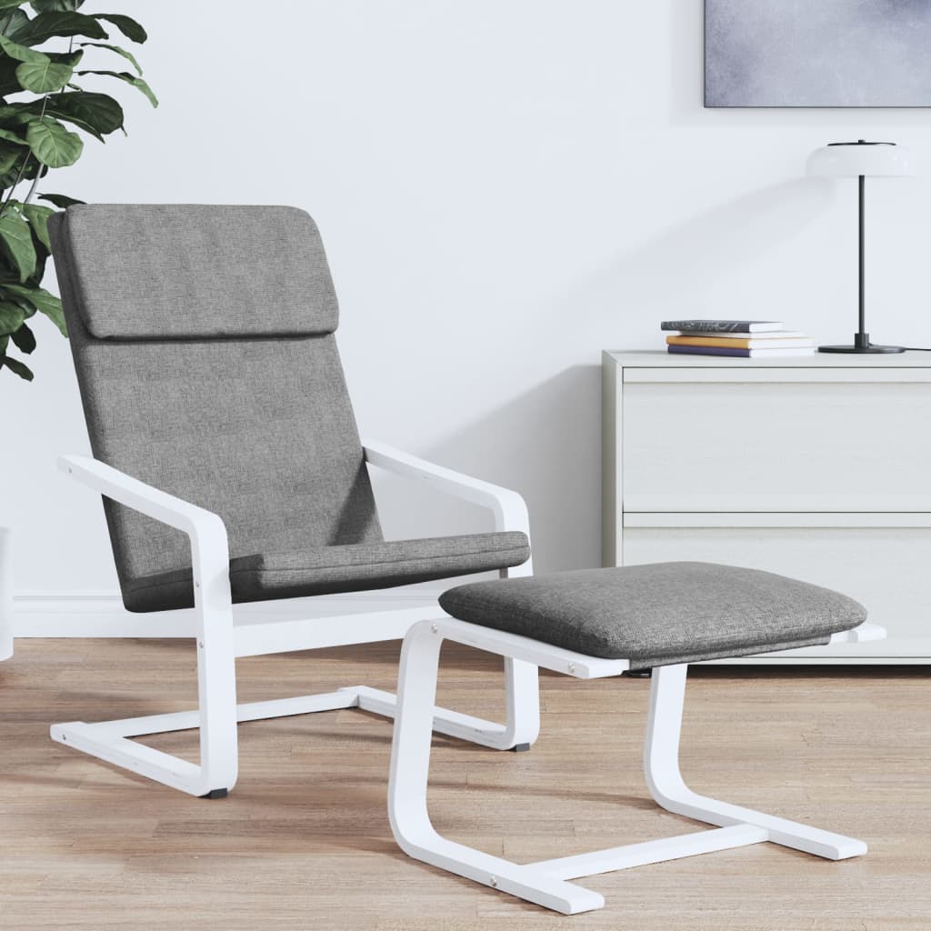 Relaxstoel stof donkergrijs