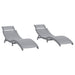 Ligbedden 2 st 184x55x64 cm massief acaciahout grijs