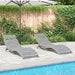 Ligbedden 2 st 184x55x64 cm massief acaciahout grijs