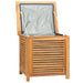 Tuinbox met zak 60x50x58 cm massief teakhout