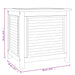 Tuinbox met zak 60x50x58 cm massief teakhout