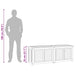 Tuinbox met zak 150x50x55 cm massief teakhout