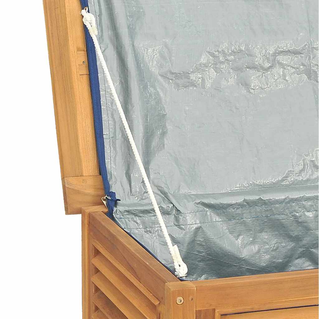 Tuinbox met zak 175x50x55 cm massief teakhout
