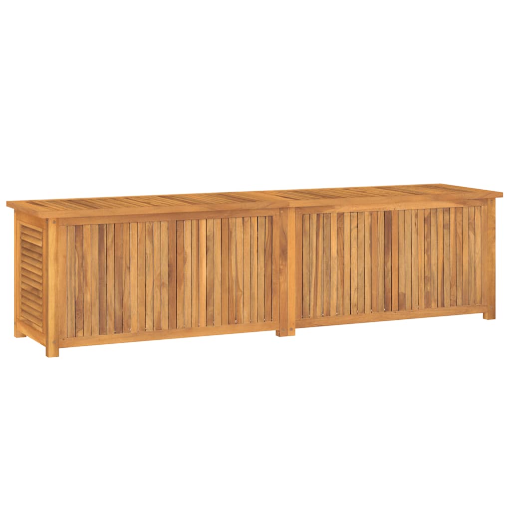 Tuinbox met zak 200x50x55 cm massief teakhout