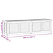 Tuinbox met zak 200x50x55 cm massief teakhout