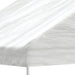 Prieel met dak 4,46x2,28x2,69 m polyetheen wit
