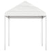 Prieel met dak 8,92x2,28x2,69 m polyetheen wit