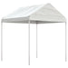 Prieel met dak 13,38x2,28x2,69 m polyetheen wit