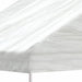 Prieel met dak 13,38x2,28x2,69 m polyetheen wit