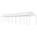 Prieel met dak 15,61x2,28x2,69 m polyetheen wit