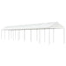 Prieel met dak 17,84x2,28x2,69 m polyetheen wit