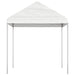 Prieel met dak 20,07x2,28x2,69 m polyetheen wit