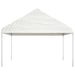 Prieel met dak 8,92x4,08x3,22 m polyetheen wit