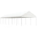 Prieel met dak 13,38x4,08x3,22 m polyetheen wit