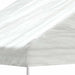 Prieel met dak 15,61x4,08x3,22 m polyetheen wit