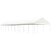 Prieel met dak 20,07x4,08x3,22 m polyetheen wit