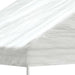 Prieel met dak 4,46x5,88x3,75 m polyetheen wit