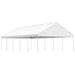 Prieel met dak 11,15x5,88x3,75 m polyetheen wit