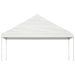 Prieel met dak 11,15x5,88x3,75 m polyetheen wit