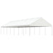 Prieel met dak 15,61x5,88x3,75 m polyetheen wit