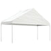 Prieel met dak 15,61x5,88x3,75 m polyetheen wit