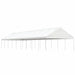 Prieel met dak 20,07x5,88x3,75 m polyetheen wit
