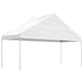Prieel met dak 20,07x5,88x3,75 m polyetheen wit