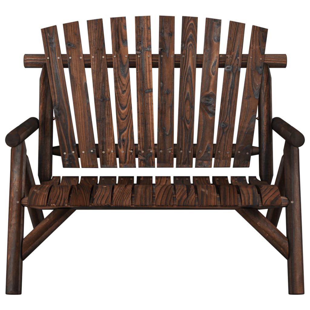 Tuinbank 2-Zits 119X85X98 Cm Massief Vurenhout Donkerbruin