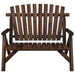 Tuinbank 2-Zits 119X85X98 Cm Massief Vurenhout Donkerbruin