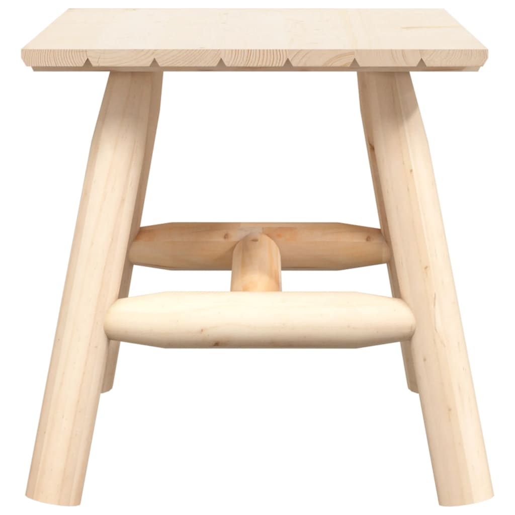 Bijzettafel 49X49X50 Cm Massief Vurenhout 1 Naturel Vierkante tafel