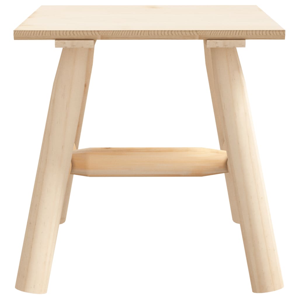 Bijzettafel 49X49X50 Cm Massief Vurenhout 1 Naturel Vierkante tafel
