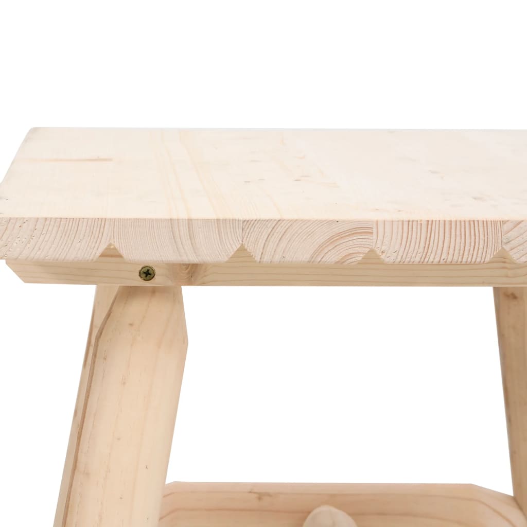 Bijzettafel 49X49X50 Cm Massief Vurenhout 1 Naturel Vierkante tafel