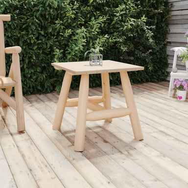 Bijzettafel 49X49X50 Cm Massief Vurenhout 1 Naturel Vierkante tafel