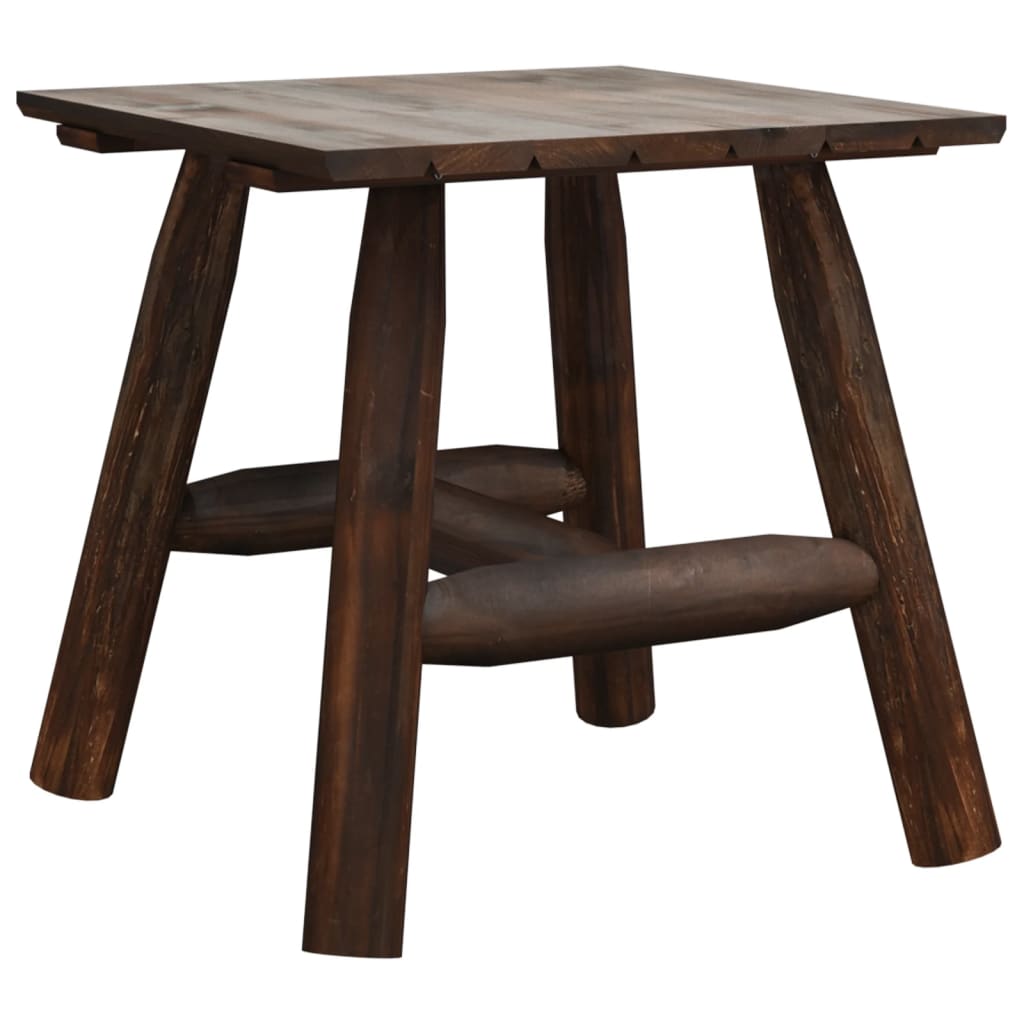 Bijzettafel 49X49X50 Cm Massief Vurenhout 1 Donkerbruin Vierkante tafel
